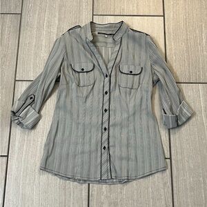 next Black and White Striped Shirt